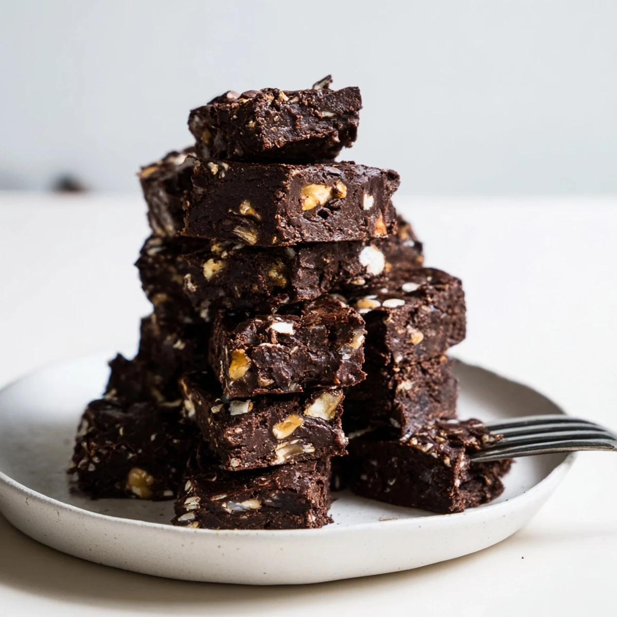 Rich zero-waste brownies using nut-milk pulp, perfect for chocolate lovers.  