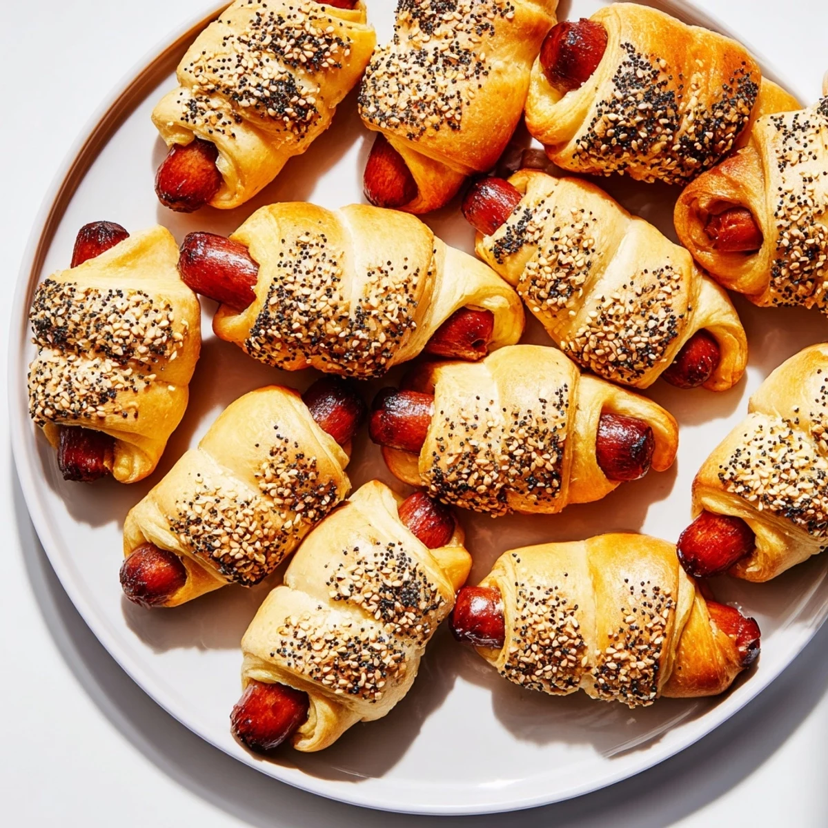 Warm, savory Everything Bagel Pigs in a Blanket, perfect for snacking or game day parties.