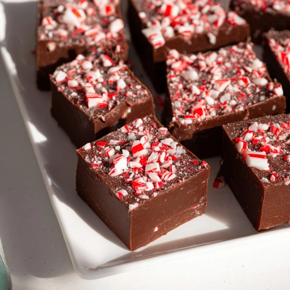 Festive and delicious, these homemade 3-Ingredient Christmas Fudge Squares are a perfect, simple holiday dessert.