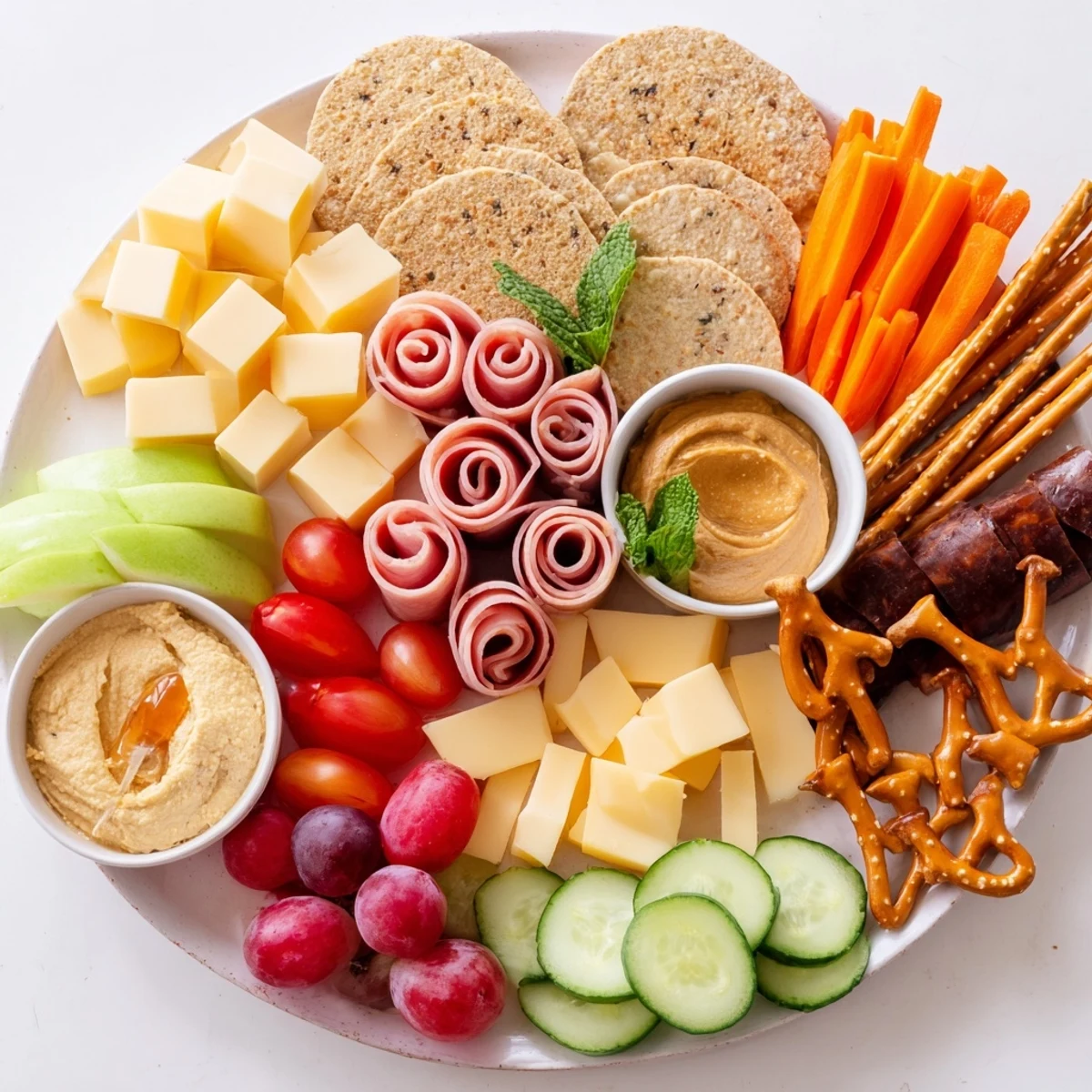This Gallop & Graze Horse Charcuterie grazing board offers a delightful selection of snacks and treats.