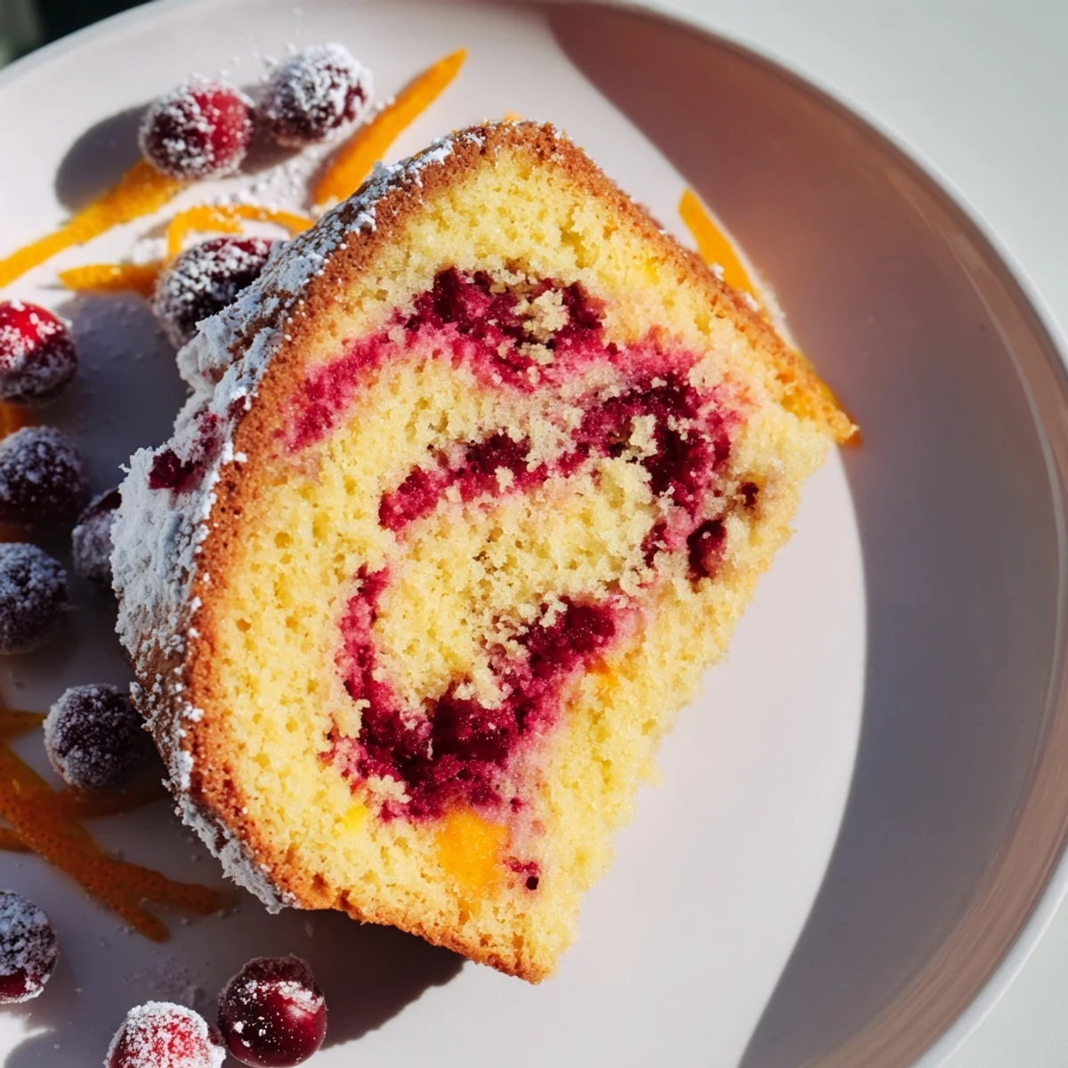 Delicious, moist Cranberry Orange Swirl showcasing a sweet and tangy dessert for any occasion.