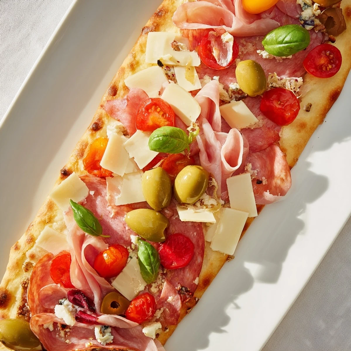 Rustic artisan flatbreads appetizer