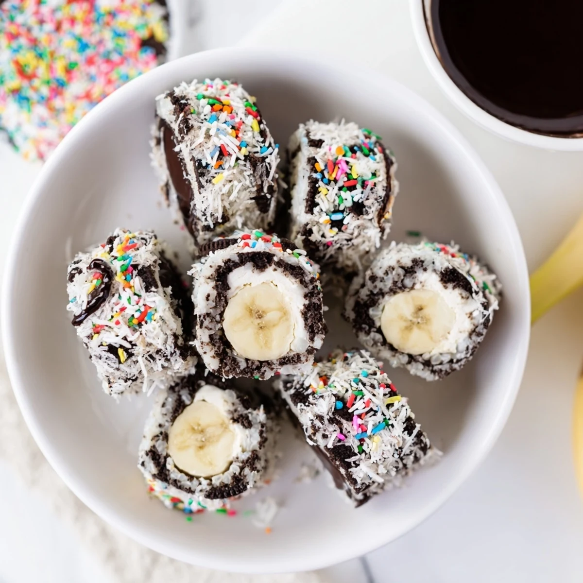 Oreo Cookie Sushi Rolls with chocolate dip, artfully arranged and ready to be devoured.