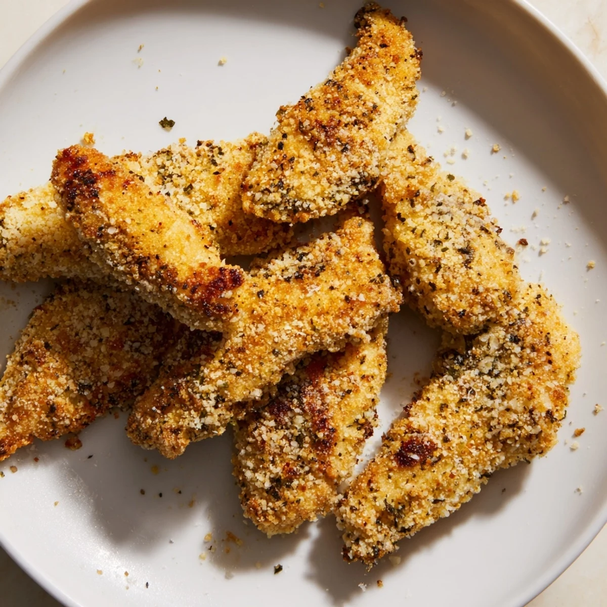 These easy Crispy Air-Fried Chicken Tenders have crispy breading and tender, juicy chicken inside too!