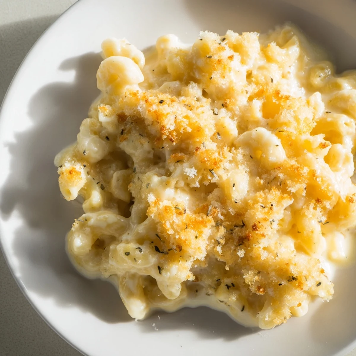 A bowl of creamy Mac and Cheese, featuring melted cheese and perfectly cooked macaroni.