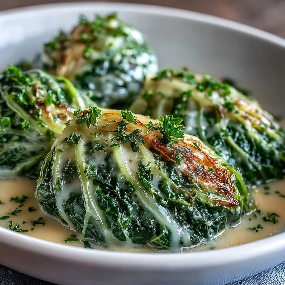 Herby Cabbage in Parmesan Broth