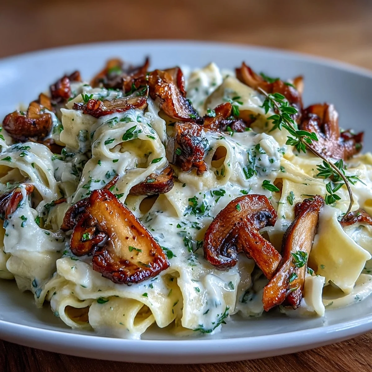 Creamy Mushroom Pasta Thyme