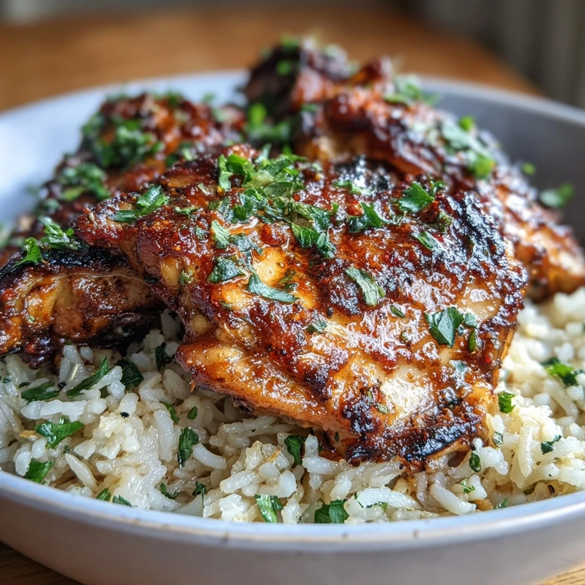 Flavorful Nandos Portuguese chicken and rice with vibrant spices, tender chicken thighs, and colorful bell peppers in a one-pot meal.  