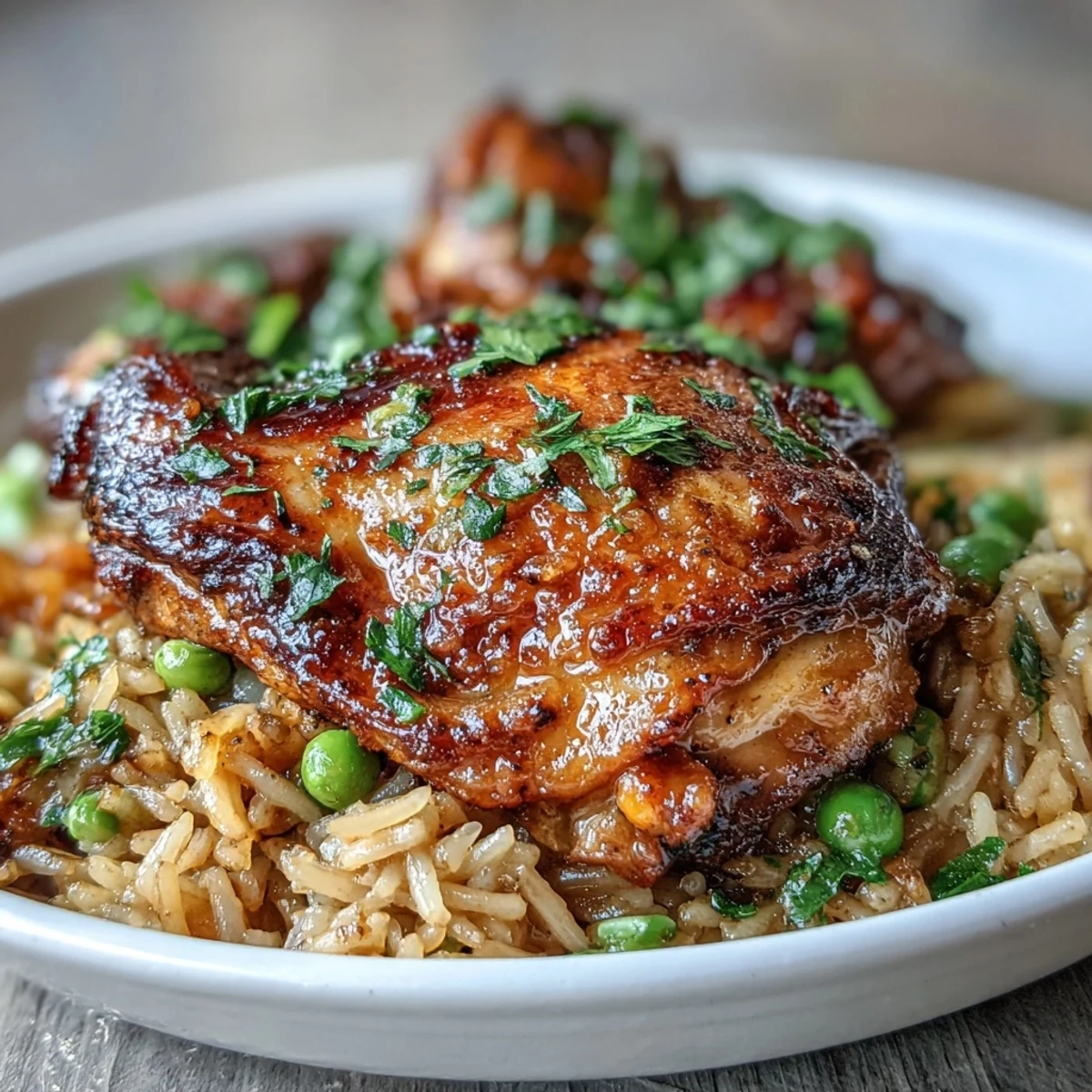 Spicy, aromatic Nandos-style Portuguese chicken and rice dish featuring golden-brown seared chicken, fluffy basmati rice, and a hint of cayenne.  