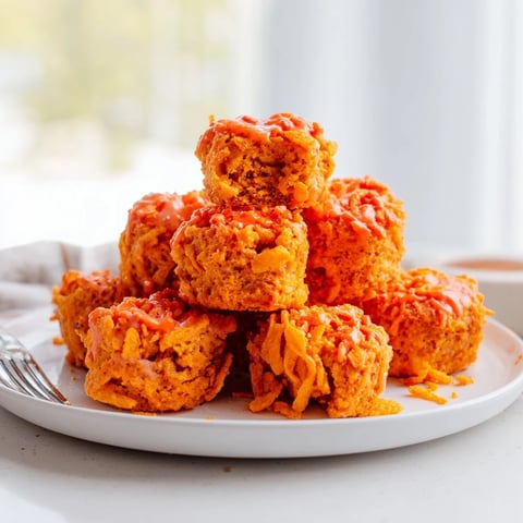 Spicy Flamin Hot Pumpkin Biscuit Bites with cheesy filling, perfect for game day snacks.  