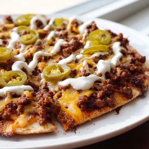 Ground Beef Taco Pizza, loaded with melted cheese, offers a delicious, hearty Tex-Mex dinner.