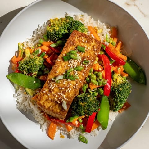 Pressed Tofu Steaks Stir-Fry