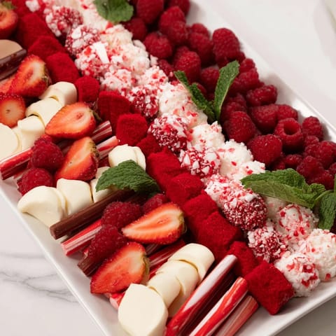 Candy Cane Striped Platter