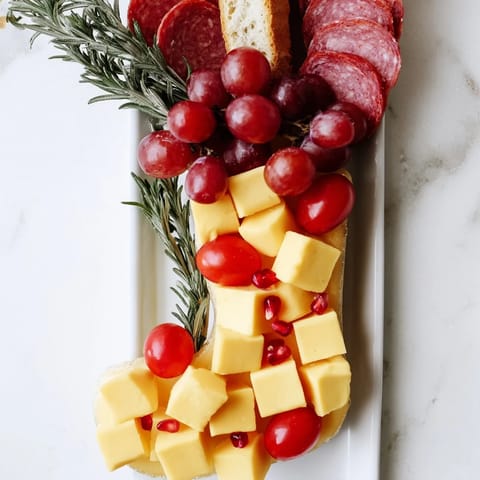 Christmas stocking snack tray