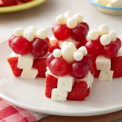 Santa Hat Fruit Cheese Platter