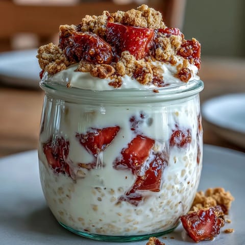 Strawberry Cheesecake Overnight Oats