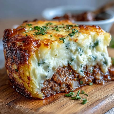 Comforting shepherd's pie stuffed baked potatoes with hearty beef, vegetables, and creamy mashed potato topping in golden baked skins.