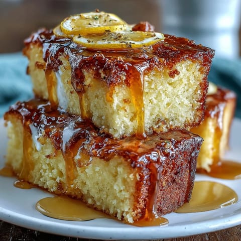 Golden limoncello pound cake topped with a glossy lemon glaze, garnished with fresh zest. Moist, citrusy dessert perfect for spring celebrations or afternoon tea.  