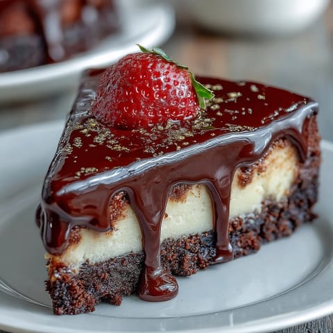 Dubai Chocolate Strawberry Cheesecake