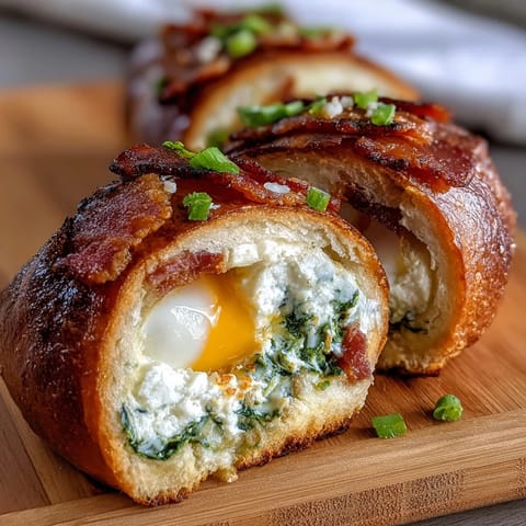 Golden Easter savory pie with hard-boiled eggs and ham, cut into wedges showing creamy ricotta and spinach filling.