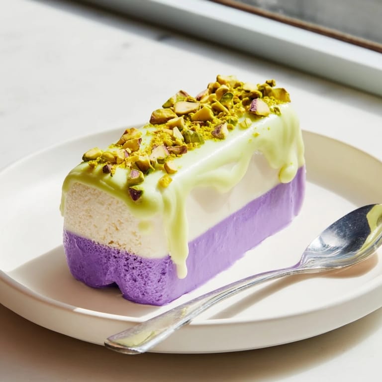 Refreshing Ube & Pistachio Ice Cream Bars, perfect for sunny gatherings and cool treats.