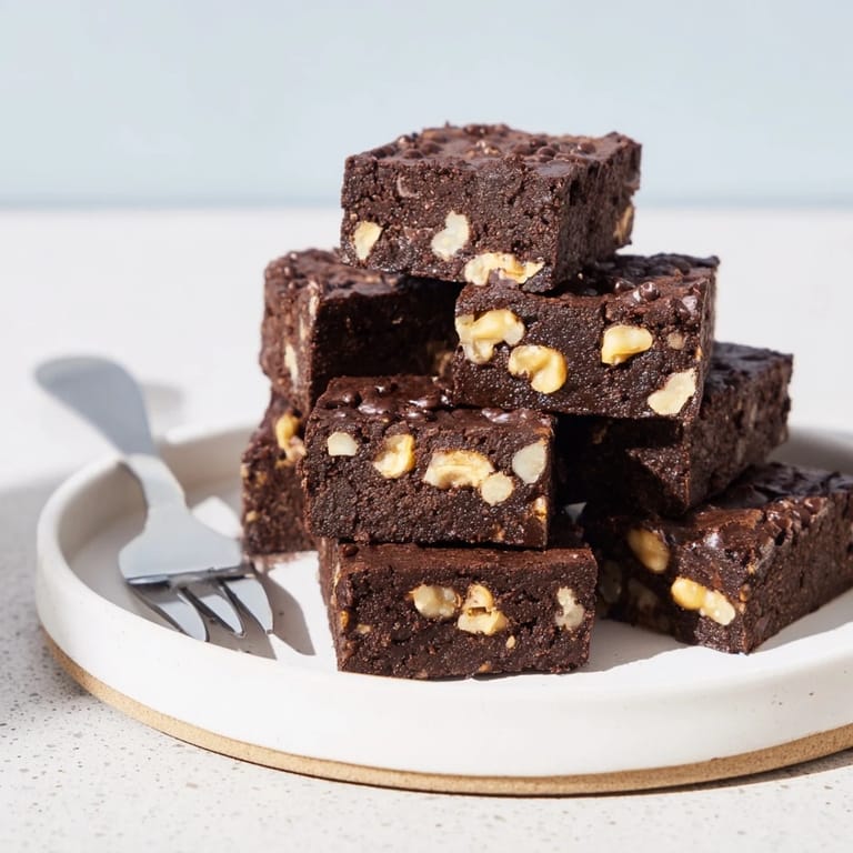 Decadent zero-waste brownies showcasing nut-milk pulp, served warm with ice cream.