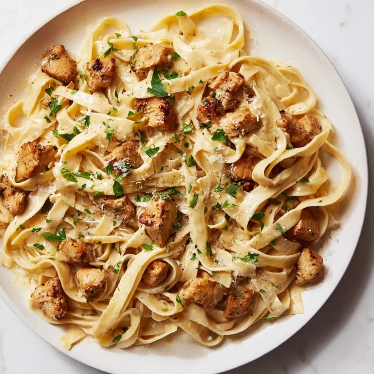 Golden, flavorful Cowboy Butter Chicken Pasta—the ultimate comfort food, ready to enjoy with a fork.