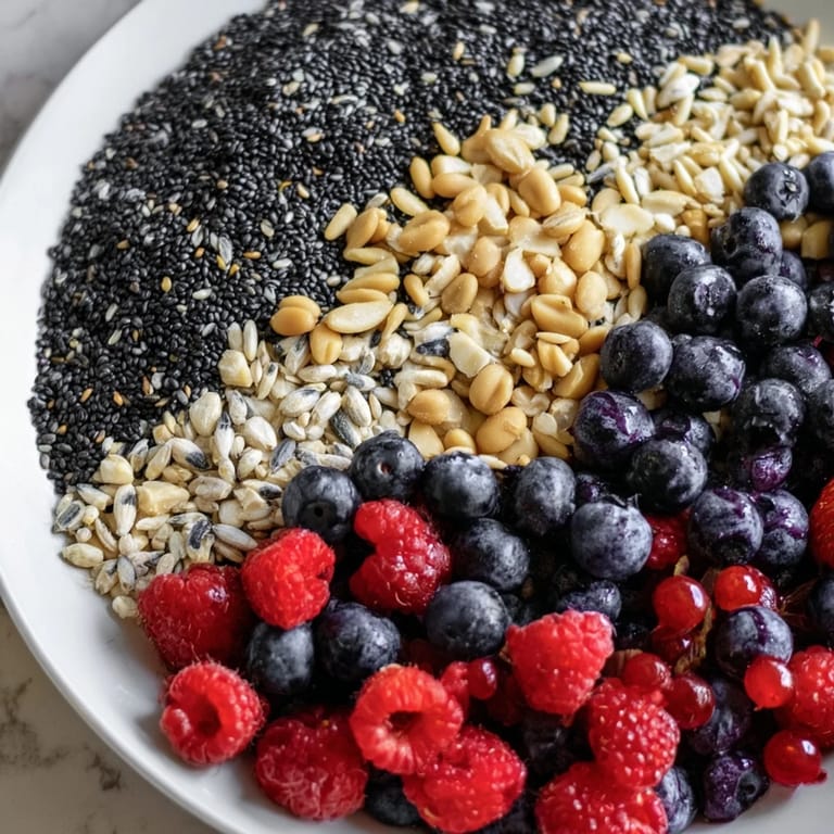 Fresh berries and seeds create an inviting Singing Bird Seed & Berry Platter, ready for feathered friends to enjoy.