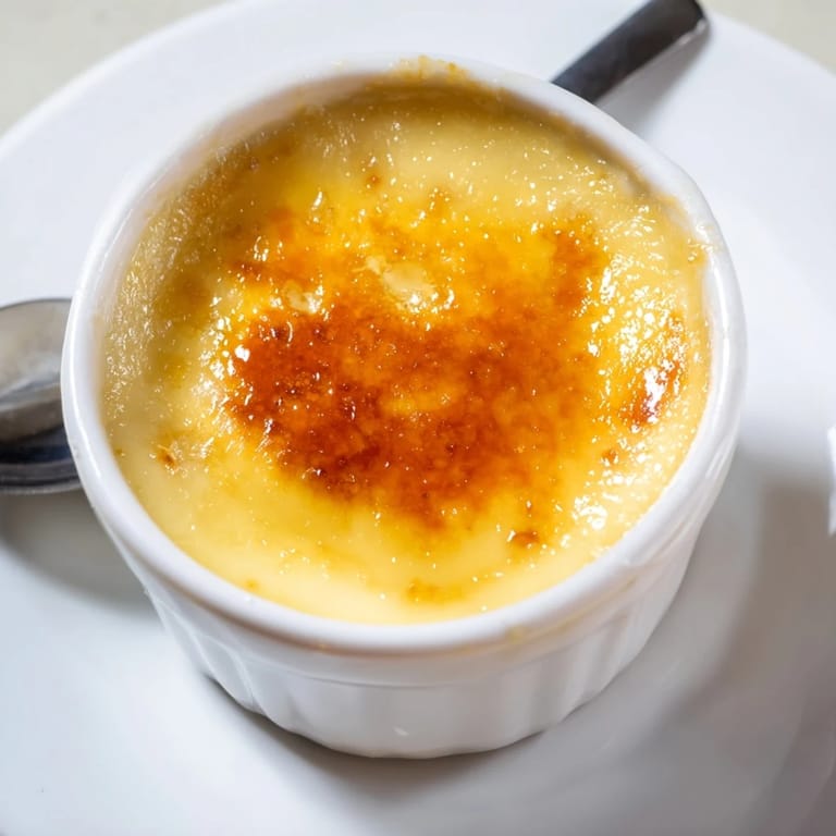 Silky custard base beneath the crackled sugar crust of this simple 3-Ingredient Crème Brûlée.