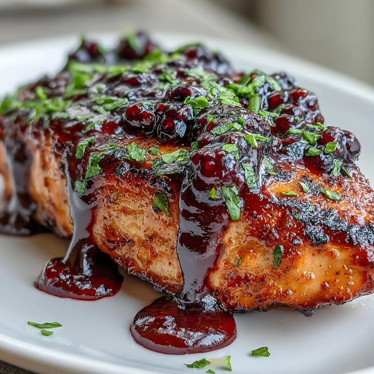 A smooth, homemade Fricy Blackberry Jalapeño BBQ Sauce perfect for dipping.