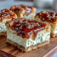 Golden Easy Cinco de Mayo Sopapilla Cheesecake Bars with cinnamon swirl.